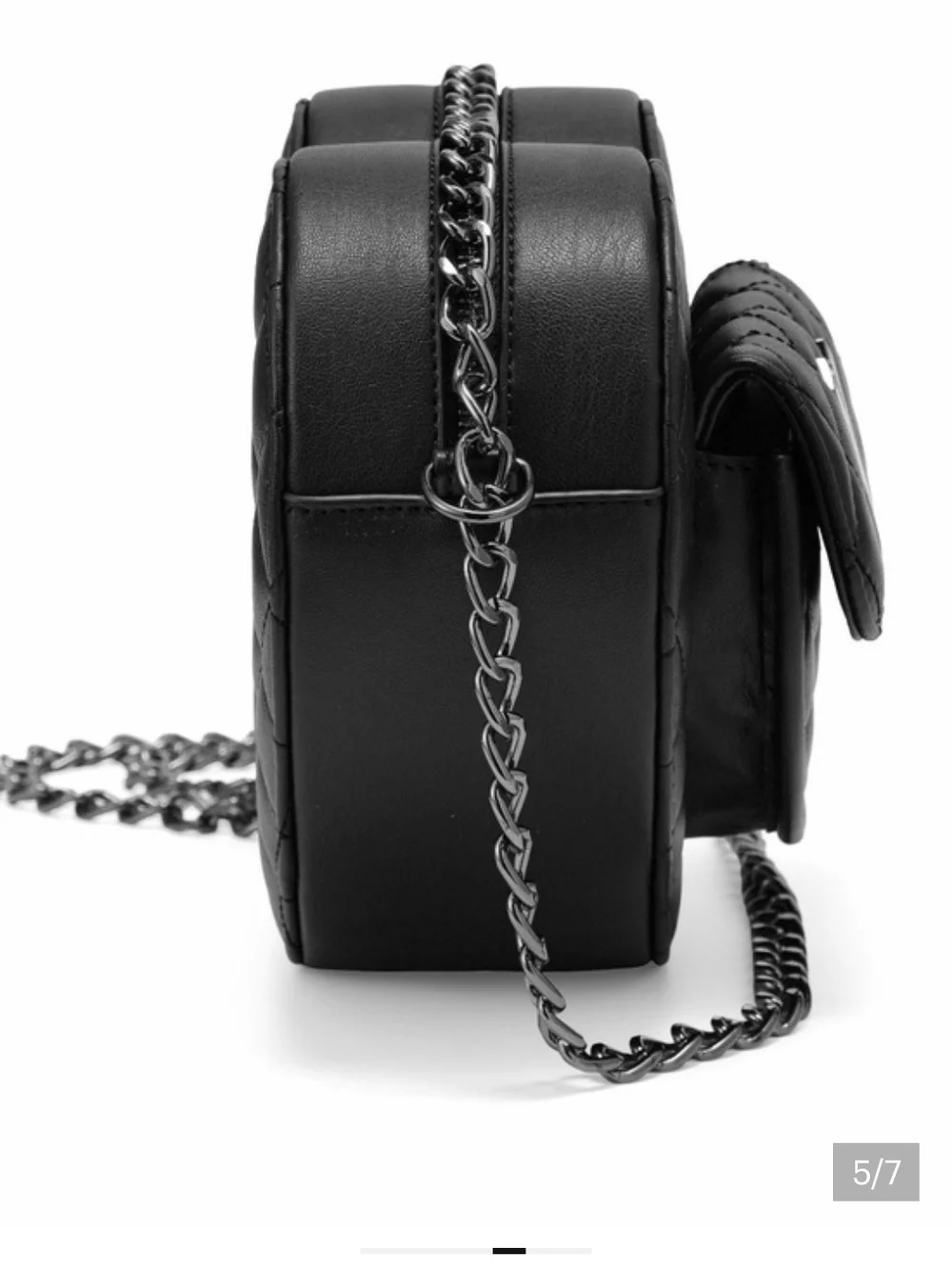 Valentino Orlandi Black Quilted Heart Crossbody - Picture 5 of 6